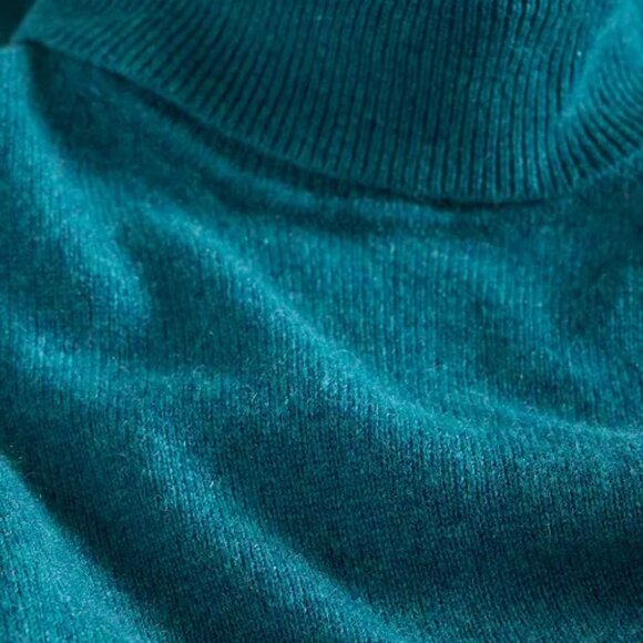 Charter Club Luxury 100% Cashmere Turtleneck Sweater in Teal Women's Sz XS - Picture 6 of 12